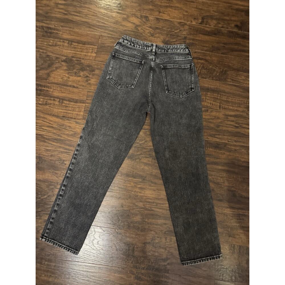 Pacsun Jeans Womens 24 S Dark Black Denim Pants Mom Cotton Tapered Casual - Picture 8 of 9
